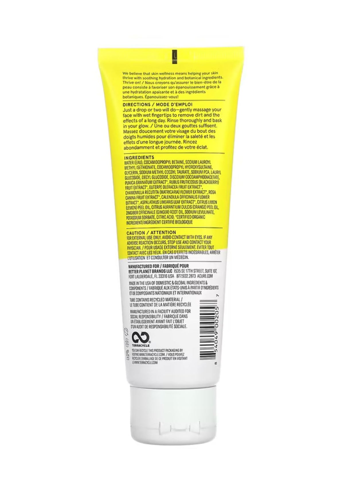 Acure Brightening Cleansing Gel 118ml