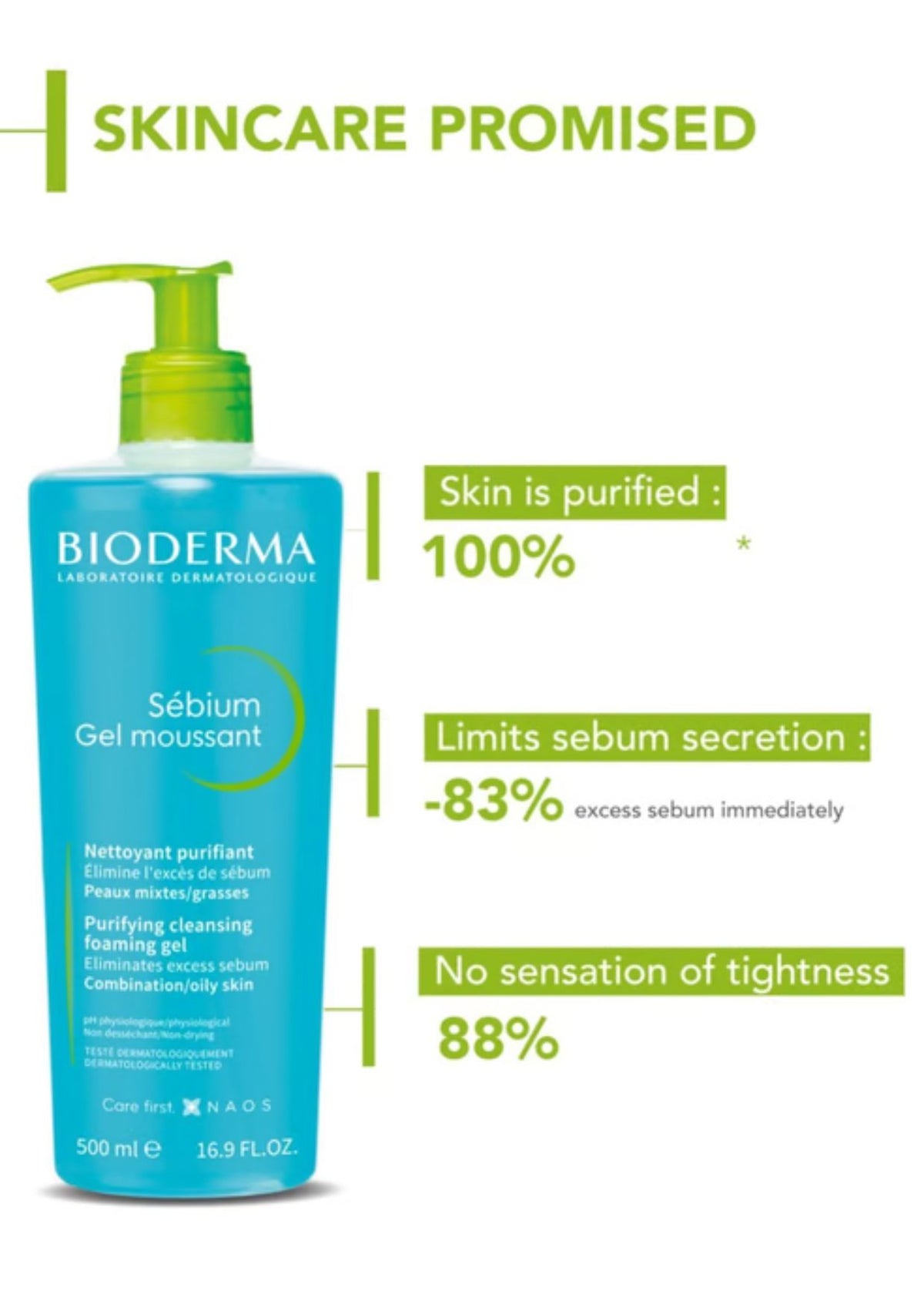 Bio Derma Sebium Gel Moussant 500ml