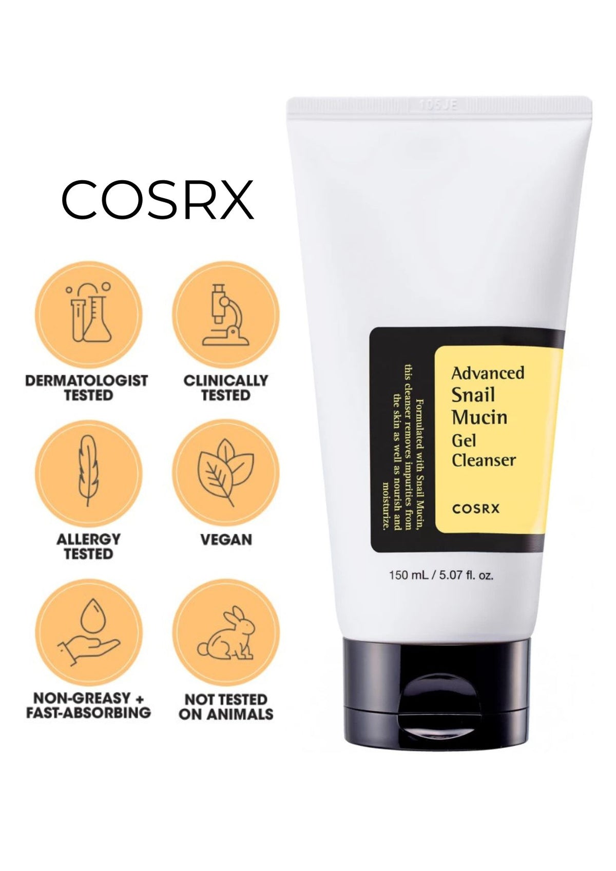 Cosrx Advanced Snail Mucin Gel Cleanser 150ml