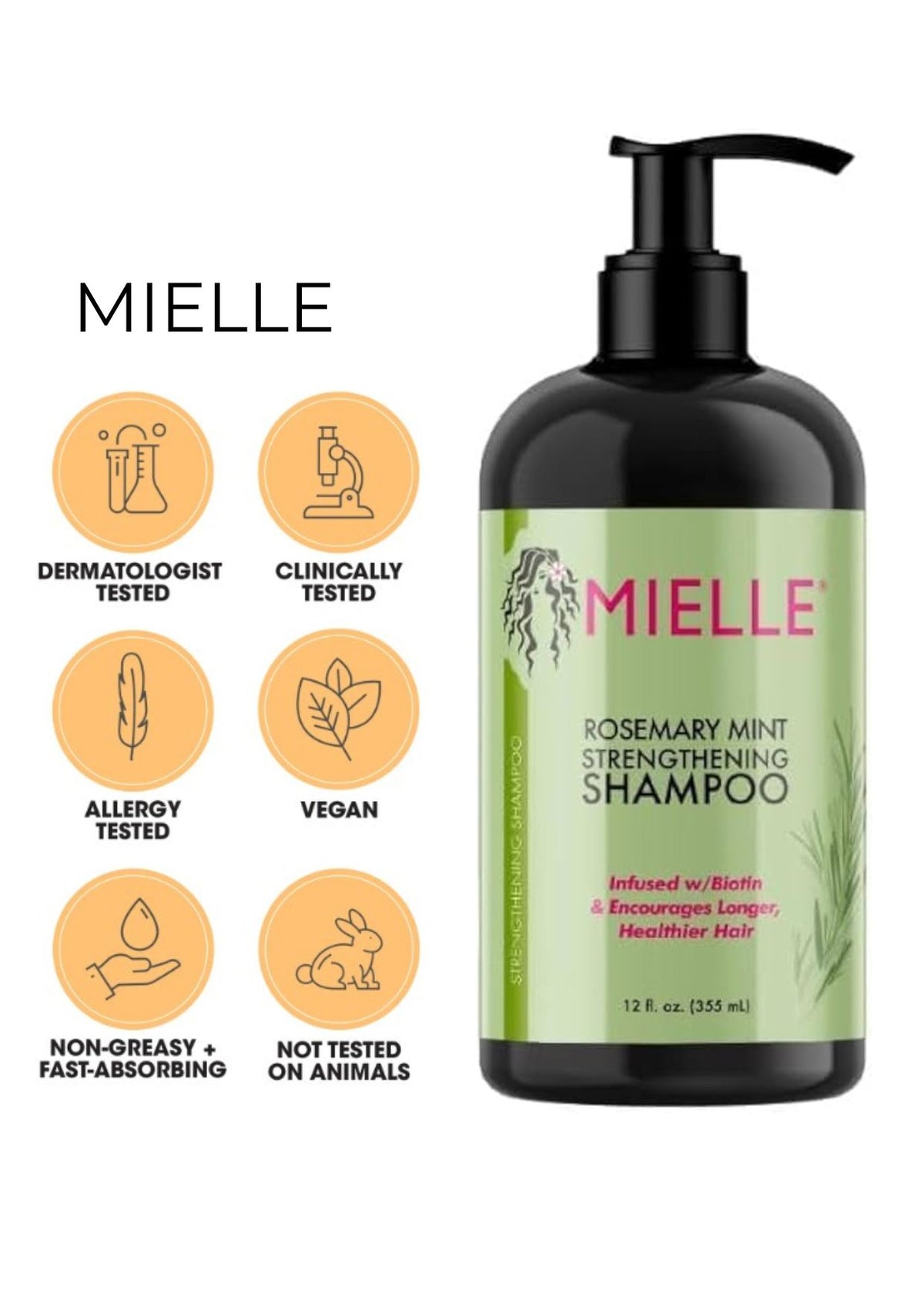 Mielle Rosemary Mint Shampoo 355ml/340g