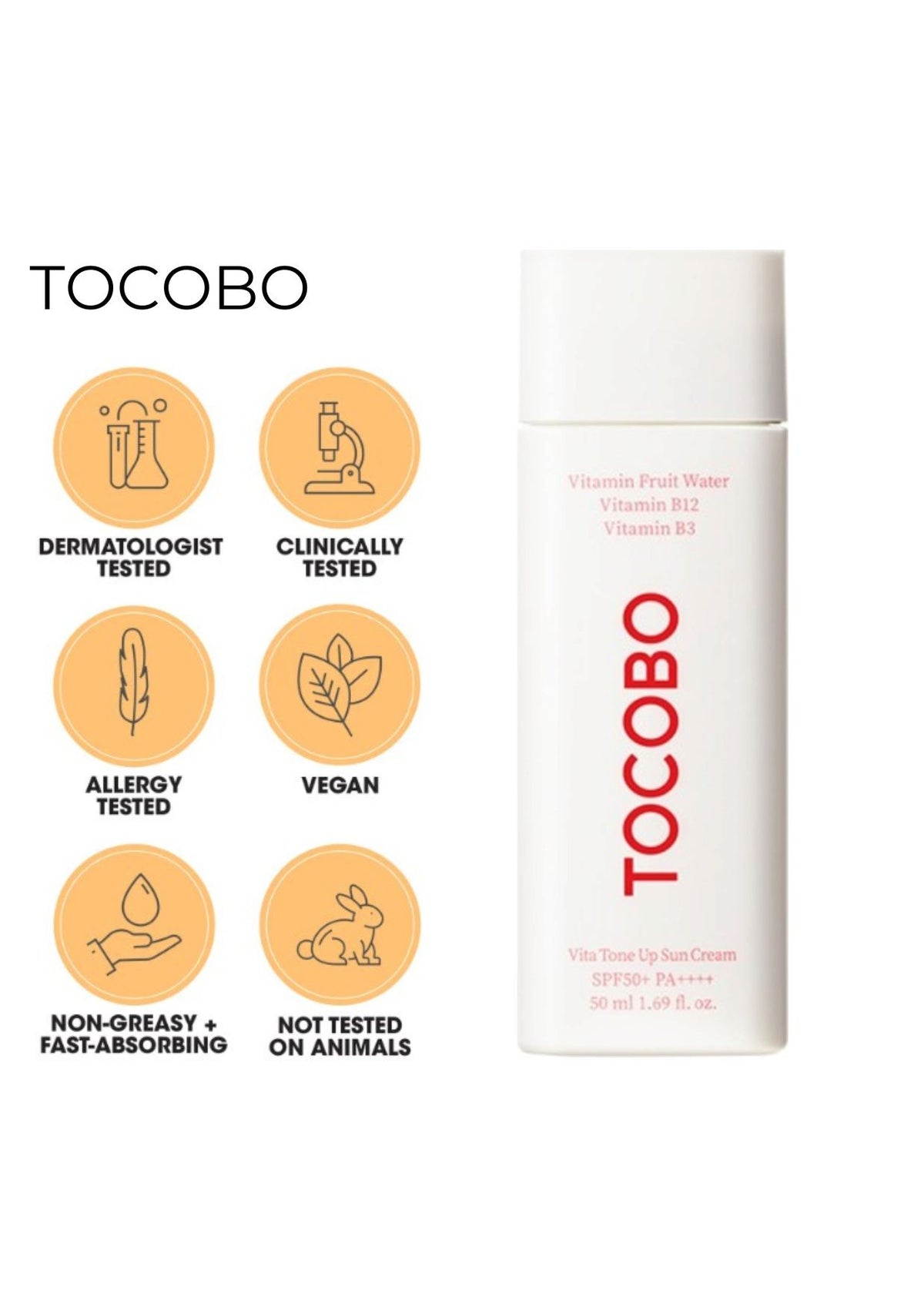 Tocobo Vita Tone Up Sun Cream Spf50+ Pa++++ 50ml