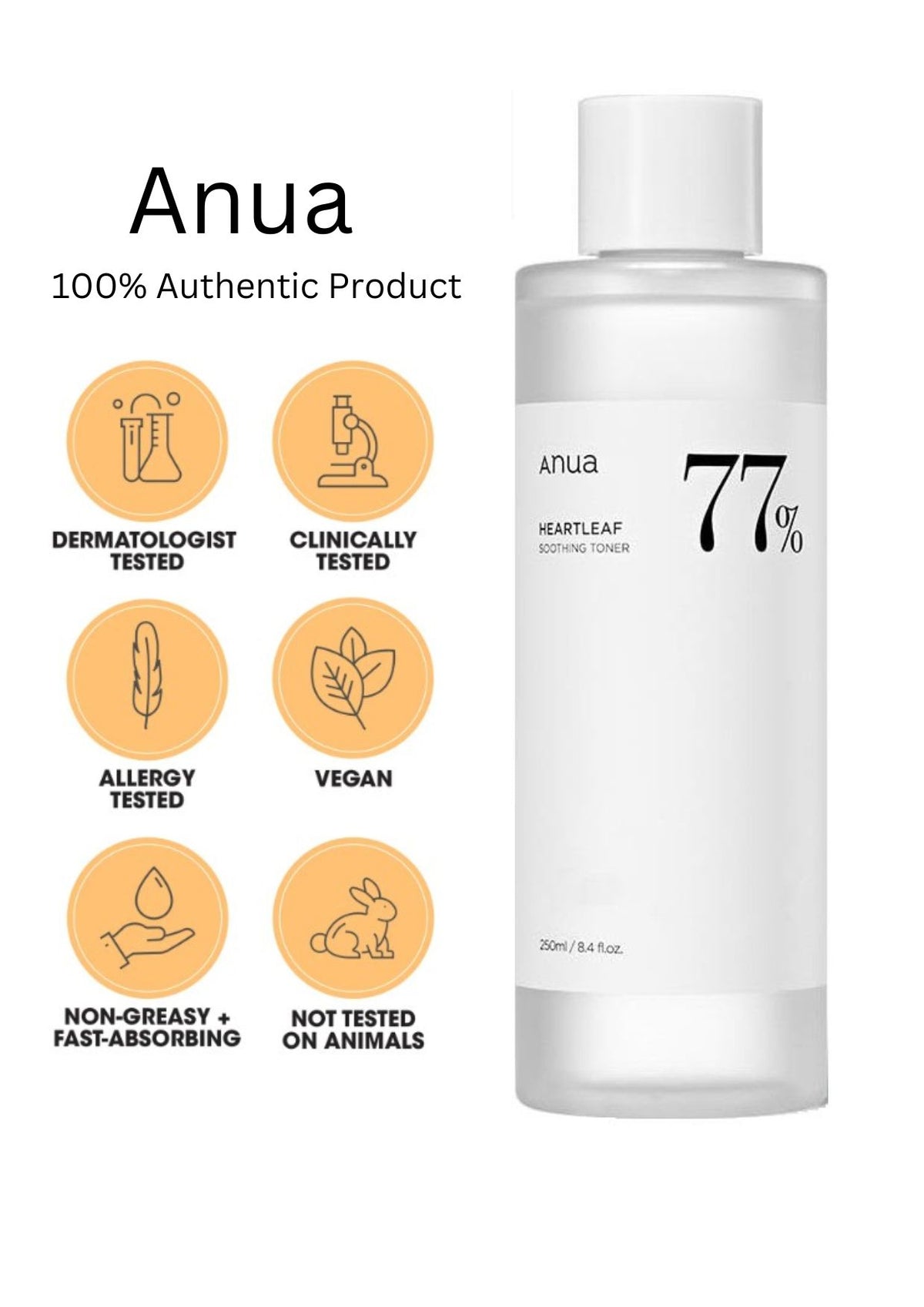 Anua Heartleaf 77% Soothing Toner 250ml