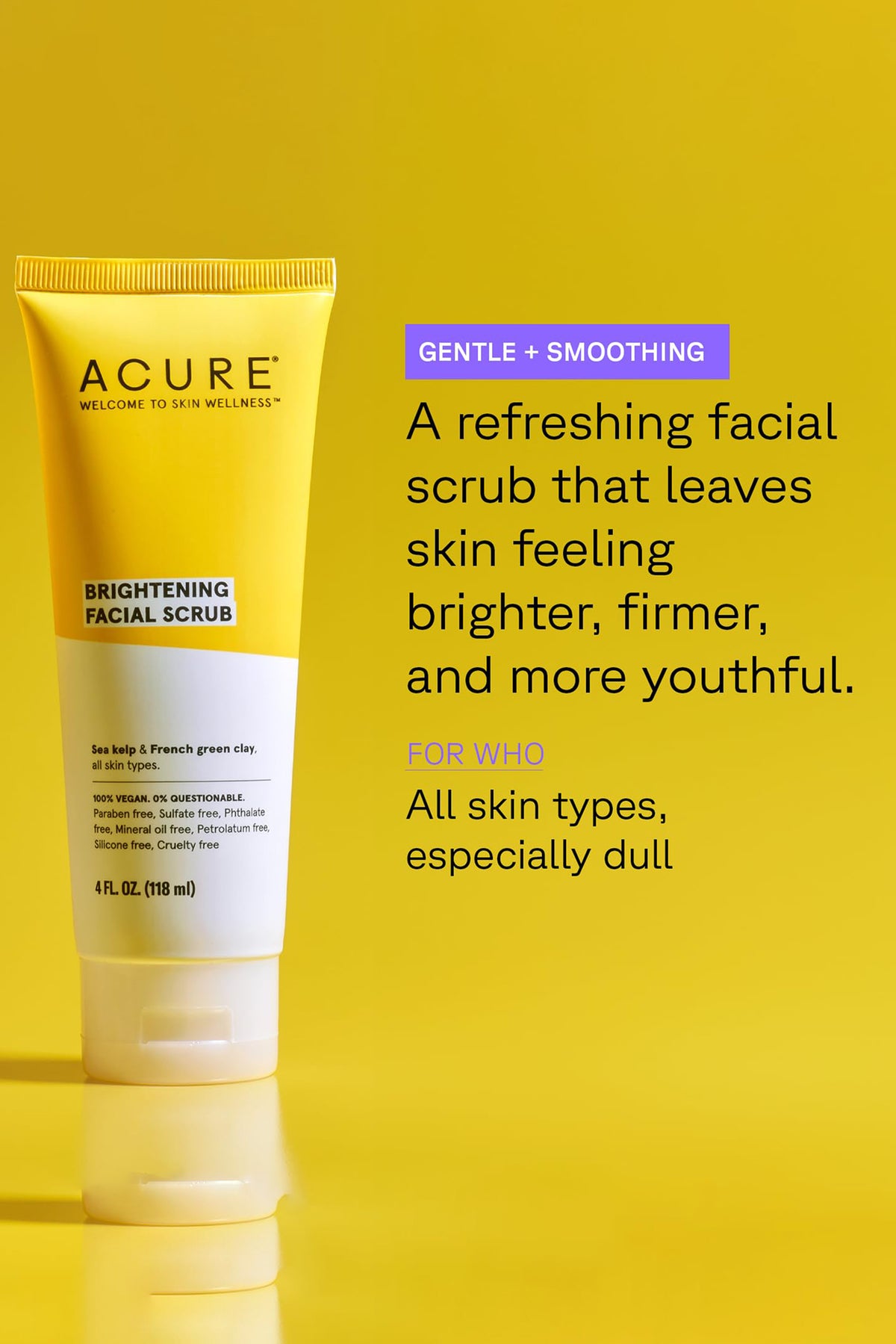 Acure Brigtening Facial Scrub 118ml